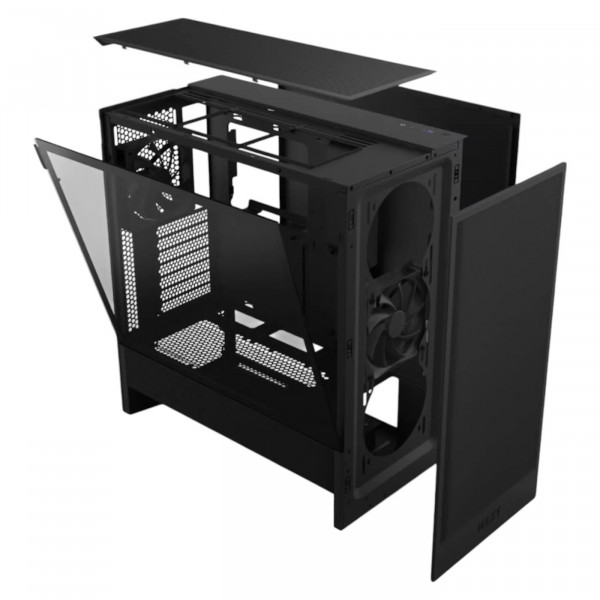 Фото - Корпус NZXT H5 Flow Compact Mid-Tower ATX Case - All Black (CC-H52FB-01)