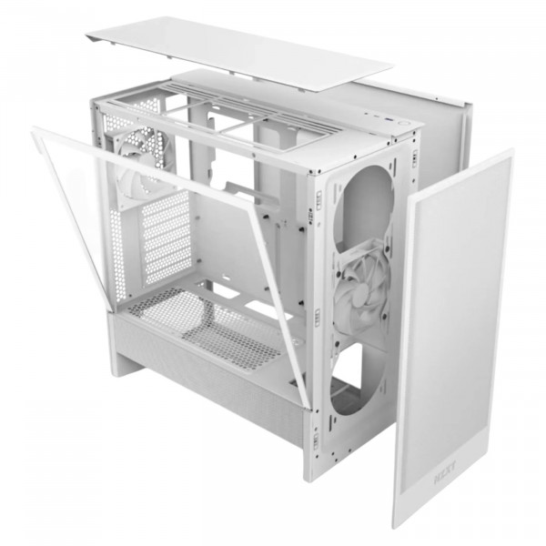Фото - Корпус NZXT H5 Flow Compact Mid-Tower ATX Case - All White (CC-H52FW-01)