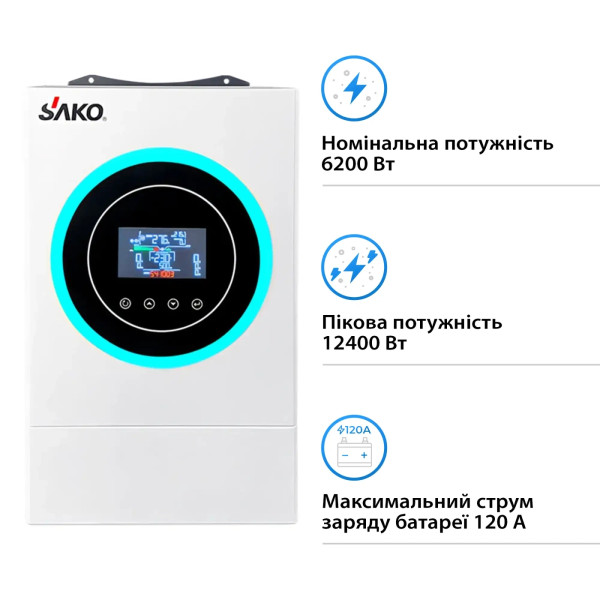 Фото - Инвертор автономный солнечный SAKO Sunon V 6.5KVA