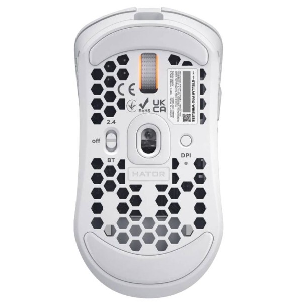 Фото - Мышь беспроводная игровая Hator Stellar PRO Wireless White (HTM-551)