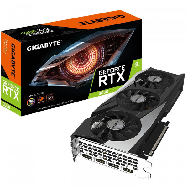 Фото - Відеокарта Gigabyte Nvidia GeForce RTX 3060 GAMING OC 12GB D6 (GV-N3060GAMING OC-12GD)