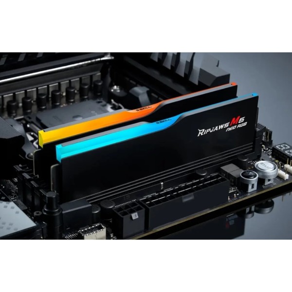 Фото - Память DDR G.Skill Ripjaws M5 Neo RGB Black DDR5-6400 32GB (2x16GB) (F5-6400J3240G16GX2-RM5NRK)