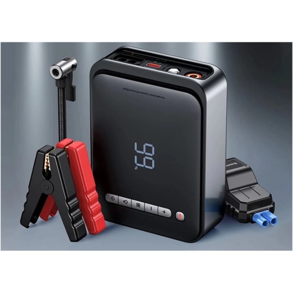 Фото - Пускозарядний пристрій Baseus Super Energy 2-in-1 Jump Starter 1000А Black + Автокомпресор (CGCN000001)