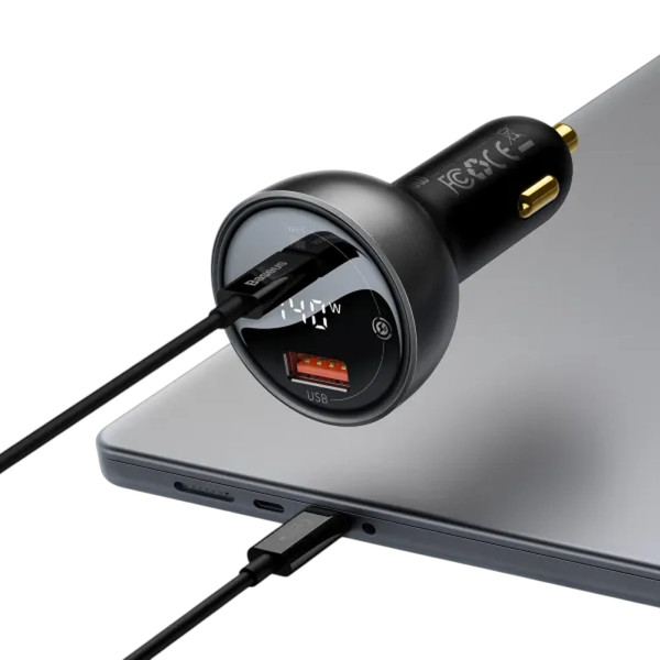 Фото - Автомобільний зарядний пристрій Baseus Superme Series Dual-port Car Charger 140W (CGZX070001)