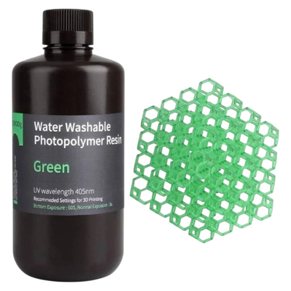 Фото - Гумовий фотополімер Elegoo Water Washable Resin 1кг (50.103.0004)
