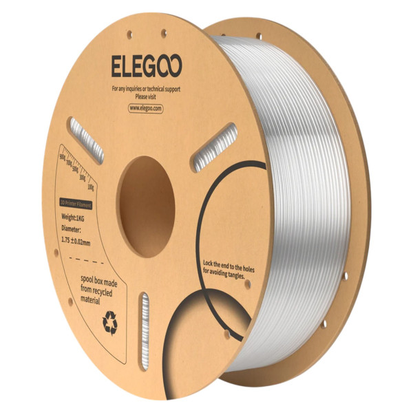 Фото - Нитка для PLA-картриджа Elegoo Filament 1.75 мм прозорий (50.203.0514)