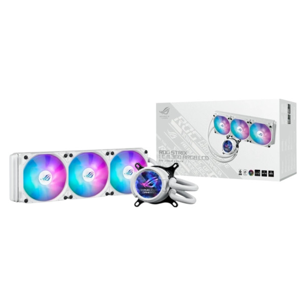Фото - Водяна система охолодження Asus ROG Strix LC III 60 ARGB LCD White (90RC00W2-M0UAY0)