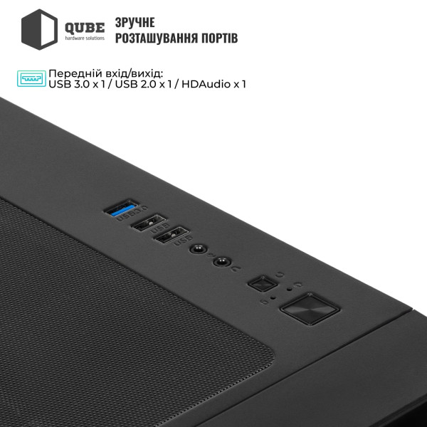 Фото - Корпус QUBE MIRAGE 7ARGB Black (MIRAGE_GBNU3)