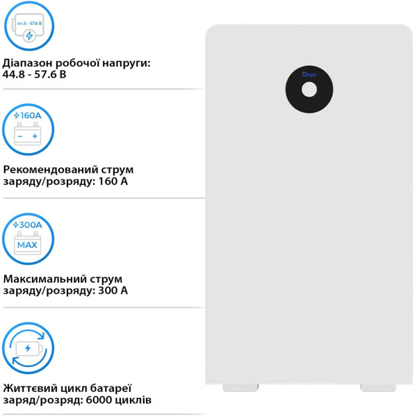 Фото - Батарея для солнечного инвертора Deye RW-F16 LiFePO4 LV 51.2V 314Ah 14.4kWh (RW-F16)