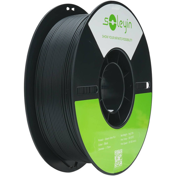 Фото - Нитка для PLA-картриджа Creality ULTRA Filament Soleyin 1.75мм чорний (3301010608)