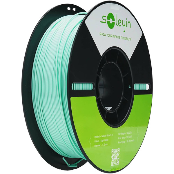 Фото - Нитка для PLA-картриджа Creality ULTRA Filament Soleyin 1.75мм світло-зелений (3301010603)