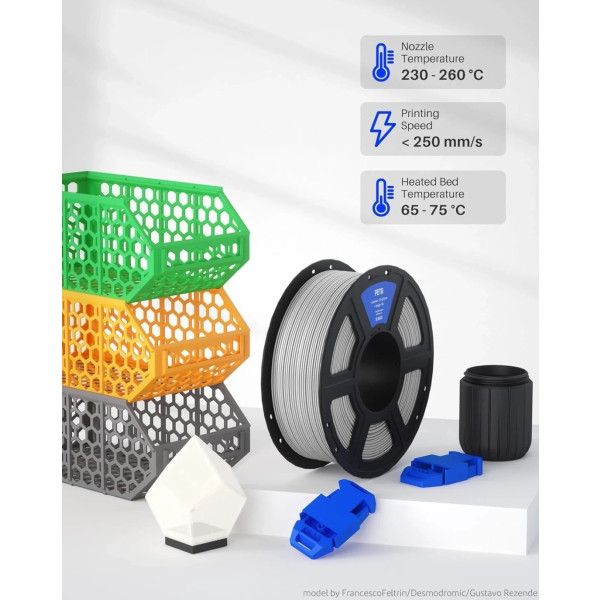 Фото - Нитка для PETG-картриджа Elegoo Filament 1.75мм синій (50.203.0388)
