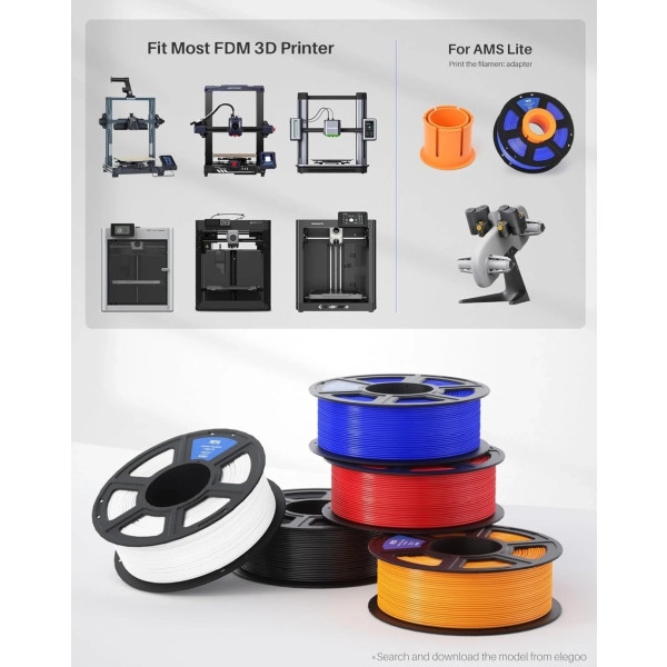 Фото - Нитка для PETG-картриджа Elegoo Filament 1.75мм синій (50.203.0388)