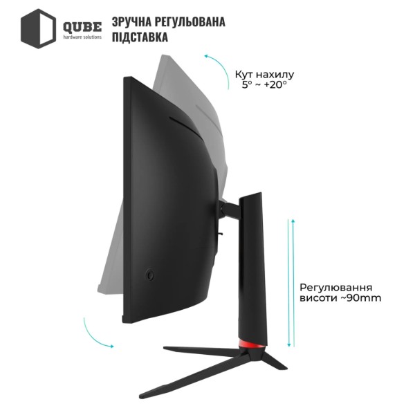 Фото - Монітор ігровий QUBE Overlord C34UQ180H