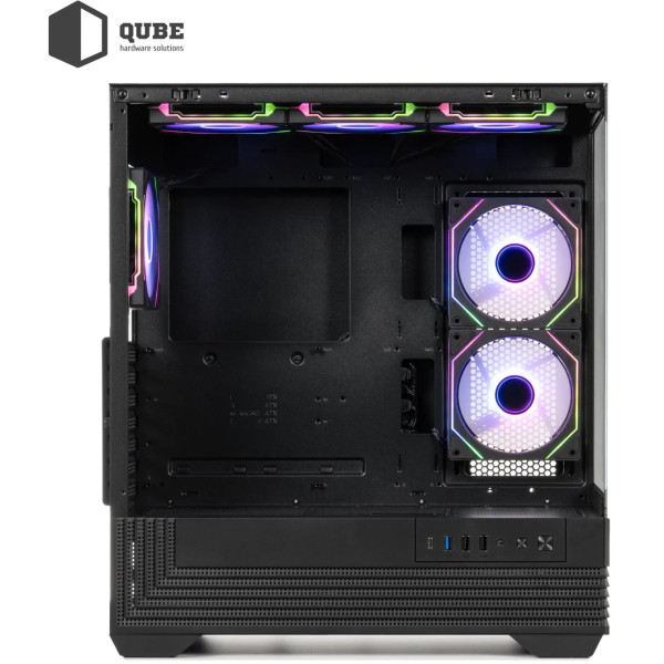 Фото - Корпус QUBE FORT ARGB Black (FORT_GBNU3)