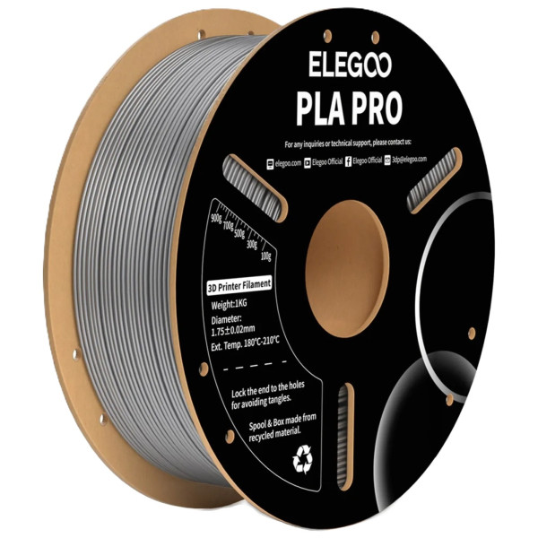 Фото - Нитка для PLA-картриджа Elegoo PLA PRO Filament 1.75мм серебристый (50.203.0197)
