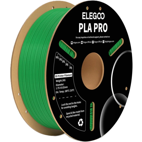 Фото - Нитка для PLA-картриджа Elegoo PLA PRO Filament 1.75мм зеленый (50.203.0193)