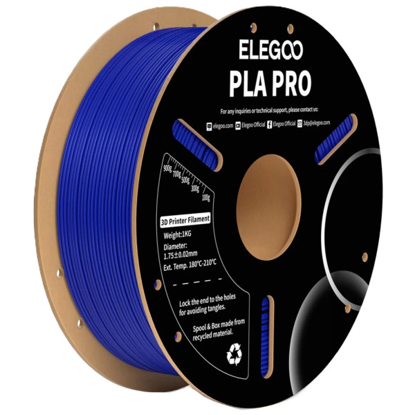 Фото - Нитка для PLA-картриджа Elegoo PLA PRO Filament 1.75мм синій (50.203.0191)