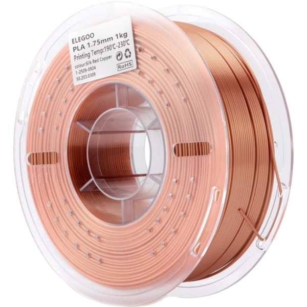 Фото - Нитка для PLA-картриджа Elegoo PLA Filament 1.75мм червона мідь (50.203.0309)