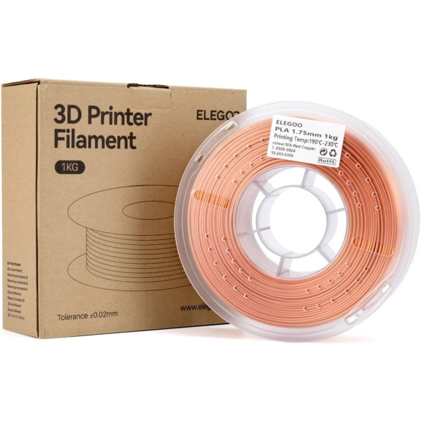 Фото - Нитка для PLA-картриджа Elegoo PLA Filament 1.75мм червона мідь (50.203.0309)