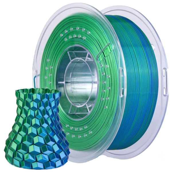Фото - Нитка для PLA-картриджа Elegoo PLA Filament 1.75мм синьо-зелений (50.203.0467)