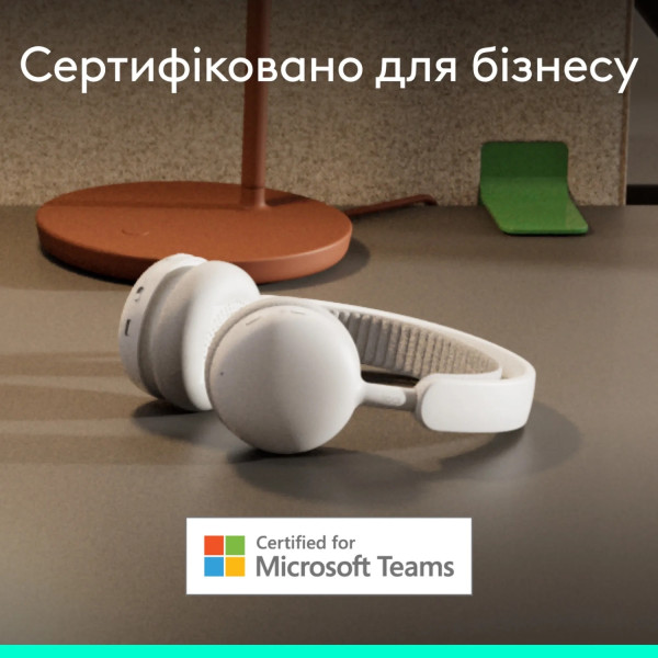 Фото - Гарнітура бездротова Logitech Zone Wireless 2 ES for Business Off-White TEAMS version with receiver (981-001520)
