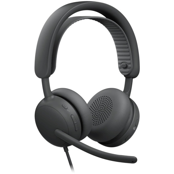 Фото - Гарнітура дротова Logitech Zone Wired 2 for Business USB Graphite TEAMS version (981-001615)