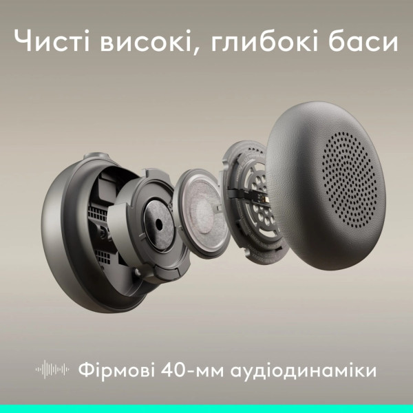 Фото - Гарнітура дротова Logitech Zone Wired 2 for Business USB Graphite TEAMS version (981-001615)