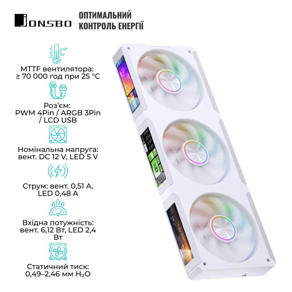 Фото - Процессорный кулер Jonsbo ZC-360W White