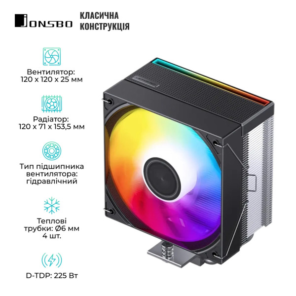 Фото - Процесорний кулер Jonsbo CB40 Black