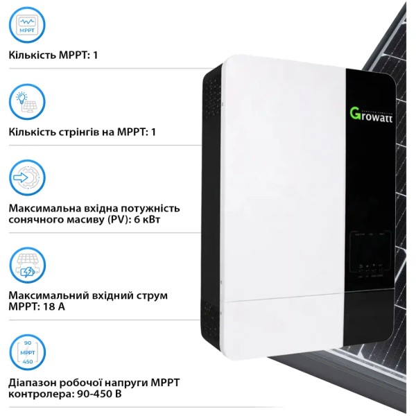 Фото - Система зберігання енергії Growatt SV-1GR5K1-LGR10K1-1 (1ф, 5kW, 51.2V, 200 Ah)