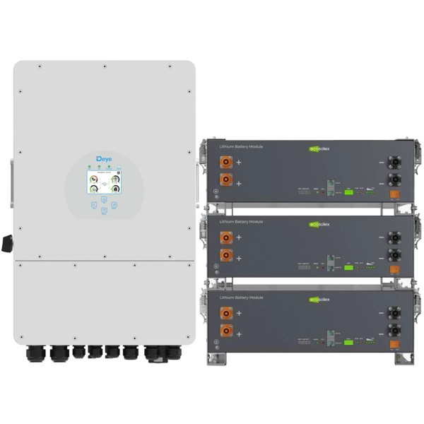 Фото - Система зберігання енергії Deye SV-1DE10K1-LEC15K1-1 (1ф, 10kW, 51.2V, 300Ah, LiFePO4)