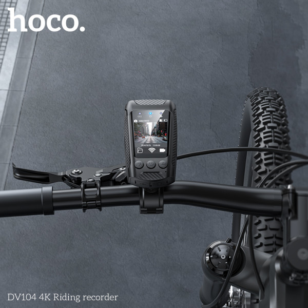 Фото - Відеореєстратор HOCO DV104 4K Riding recorder Black (6942007646000)