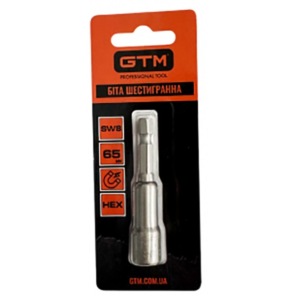 Фото - Біта для викрутки GTM Sw8 65 мм (SB-SW8-65)