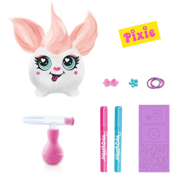Фото - Набір для декупажу та розпису Canal Toys DIY AIRBRUSH PLUSH - Hair'iffic Зроби зачіску - Піксі (AIR038/2)