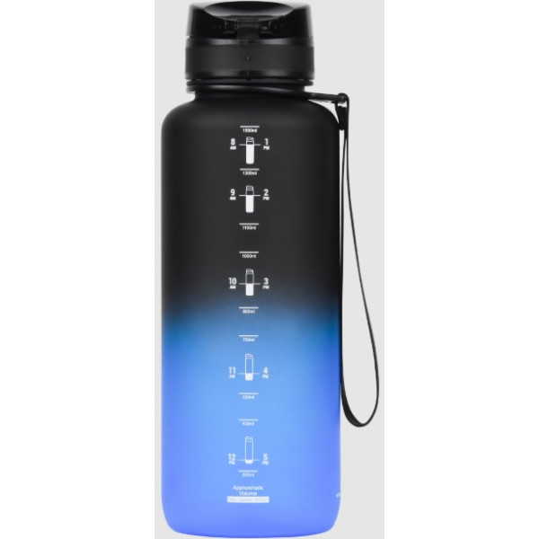 Фото - Пляшка для води UZspace 3056 Frosted 1500 мл Чорно-блакитна