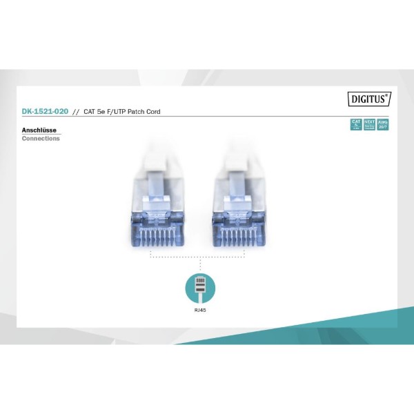 Фото - Кабель патч-корд Digitus CAT 5e UTP 2m (DK-1521-020)