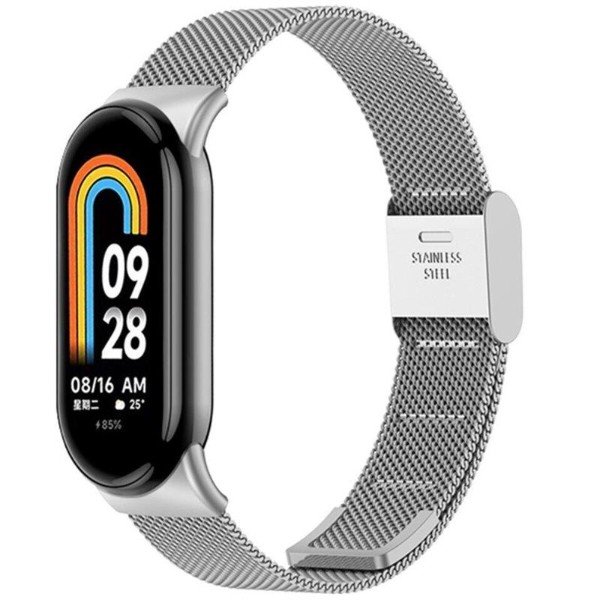Фото - Ремешок для фитнес-браслета BeCover Metal for Xiaomi Mi Smart Band 8 Silver (709358)