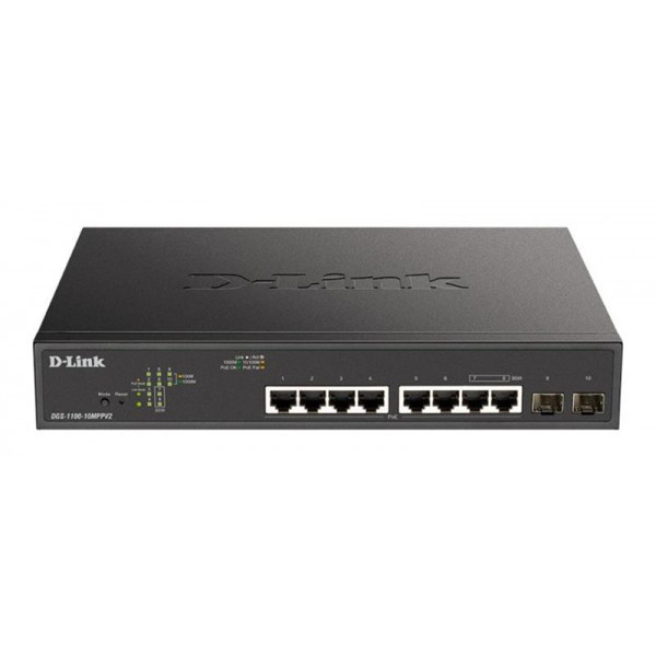 Фото - Коммутатор локальної мережі (Switch) D-Link DGS-1100-10MPPV2/A3A
