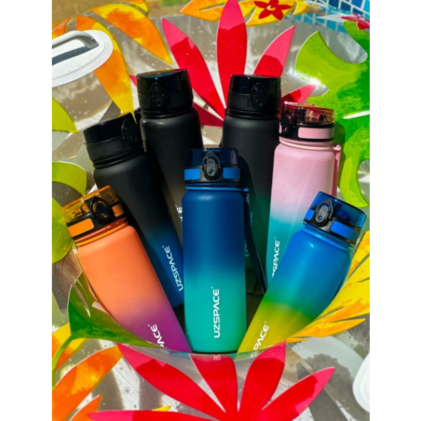 Фото - Пляшка для води UZspace 3053 Frosted 800 мл Чорно-біла