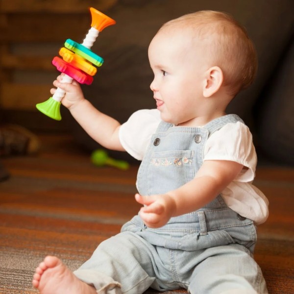 Фото - Пирамидка Fat Brain Toys MiniSpinny тактильная (F134ML)