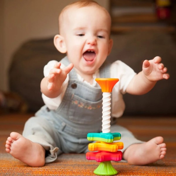 Фото - Пирамидка Fat Brain Toys MiniSpinny тактильная (F134ML)