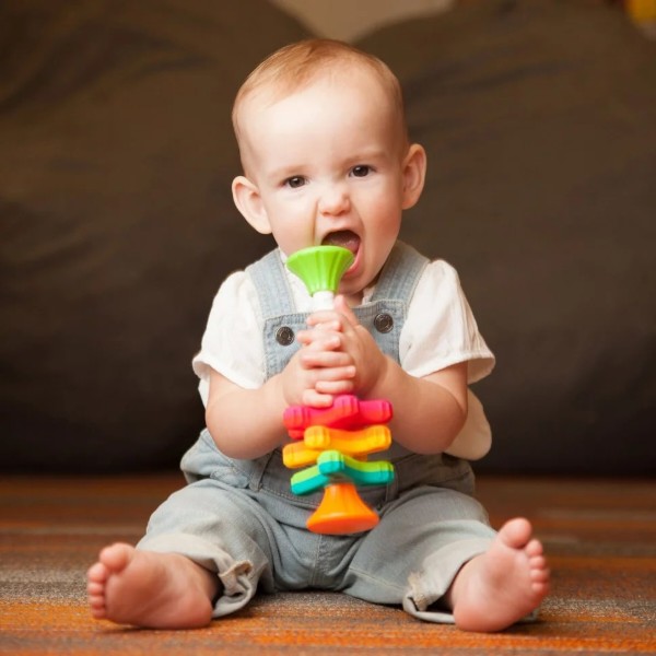 Фото - Пирамидка Fat Brain Toys MiniSpinny тактильная (F134ML)