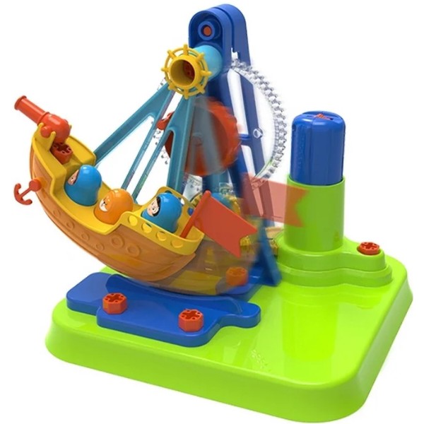 Фото - Пластиковый конструктор Edu-Toys Пиратский корабль с инструментами 52 детали (JS026)