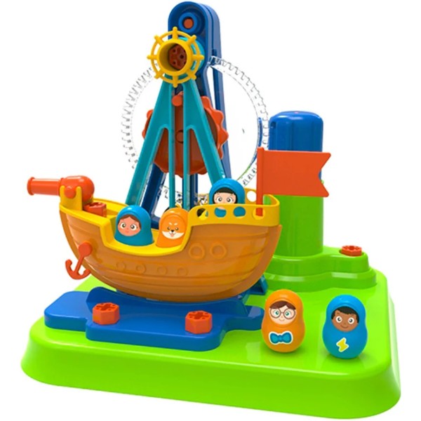 Фото - Пластиковый конструктор Edu-Toys Пиратский корабль с инструментами 52 детали (JS026)