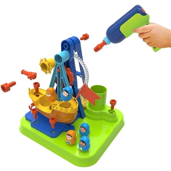 Фото - Пластиковый конструктор Edu-Toys Пиратский корабль с инструментами 52 детали (JS026)