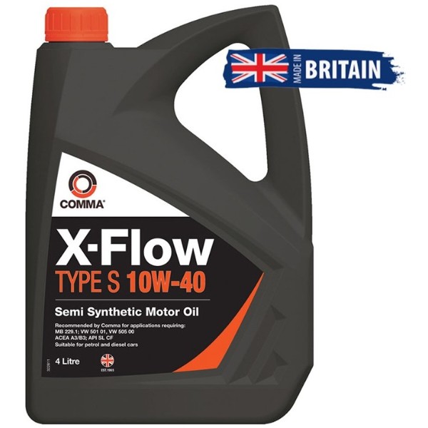 Фото - Олива для авто COMMA X-FLOW TYPE S 10W-40 4л (XFS4L)