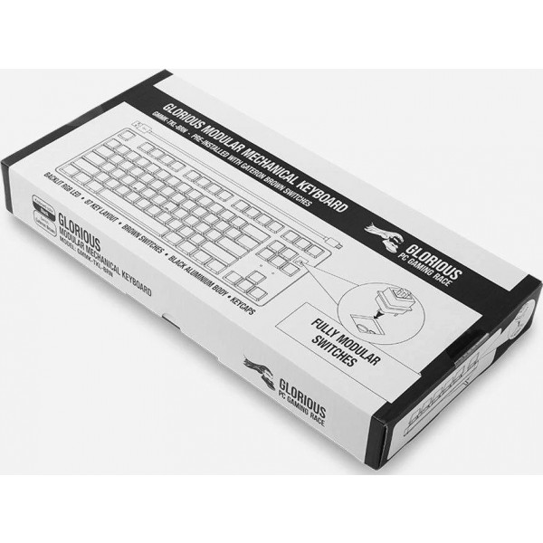 Фото - Клавіатура дротова Glorious GMMK TKL White (GLO-GMMK-TKL-BRN-W)