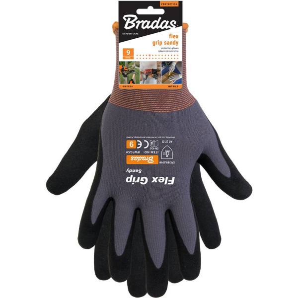 Фото - Перчатки садовые BRADAS FLEX GRIP SANDY размер 10 (RWFGS10)