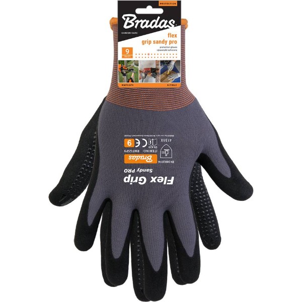 Фото - Перчатки садовые BRADAS FLEX GRIP SANDY PRO размер 9 (RWFGSP9)